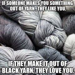 black yarn