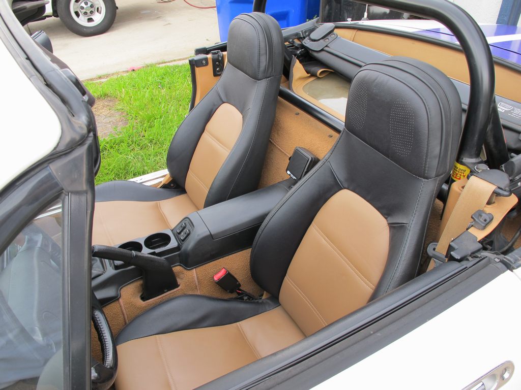 Leather custom two tone seats.