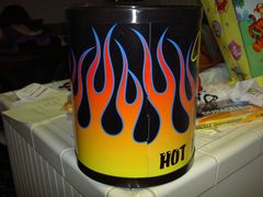 These are the exact style and coloring of the flames.  Blue pinstriped, proper fade and flame lick design.