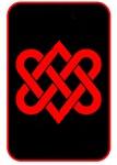 buddhist knot
This is one of my favorite knots.  Not only does it show 4 hearts, but it can be made up of an S and a backwards S and my married last name begins with an S.