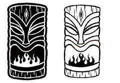 tiki mugs
simpler linework but still cool.